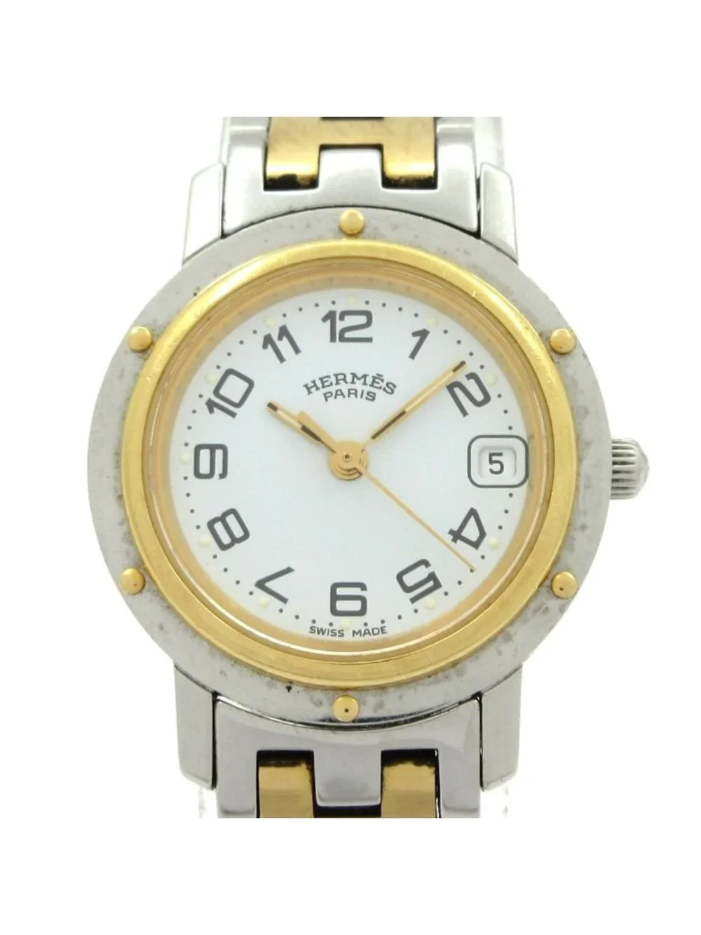 Hermes Watch Clipper White